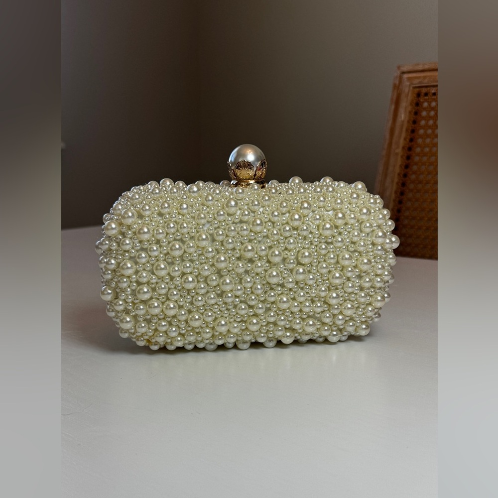 Summer Pearl-Embellished Clutch